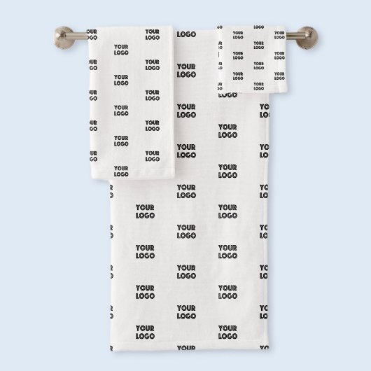 Uw Logo eenvoudige herhalende Logo | wit Bad Handdoek