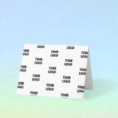 Uw Logo eenvoudige herhalende Logo | wit Bedankkaart