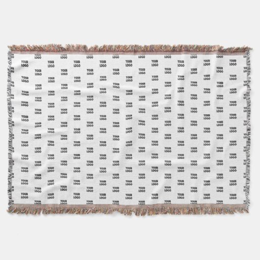 Uw Logo eenvoudige herhalende Logo | wit Deken (Voorkant)