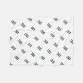 Uw Logo eenvoudige herhalende Logo | wit Fleece Deken (Voorkant (Horizontaal))