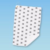 Uw Logo eenvoudige herhalende Logo | wit Golfhanddoek