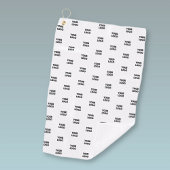 Uw Logo eenvoudige herhalende Logo | wit Golfhanddoek