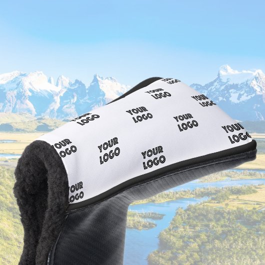 Uw Logo eenvoudige herhalende Logo | wit Golfheadcover