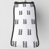 Uw Logo eenvoudige herhalende Logo | wit Golfheadcover (Draai 90)