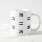 Uw Logo eenvoudige herhalende Logo | wit Grote Koffiekop (Rechts)