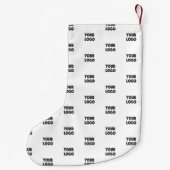 Uw Logo eenvoudige herhalende Logo | wit Kleine Kerstsok (Achterkant)