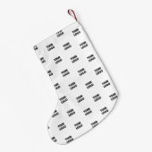 Uw Logo eenvoudige herhalende Logo | wit Kleine Kerstsok (Achterkant (Hangend))