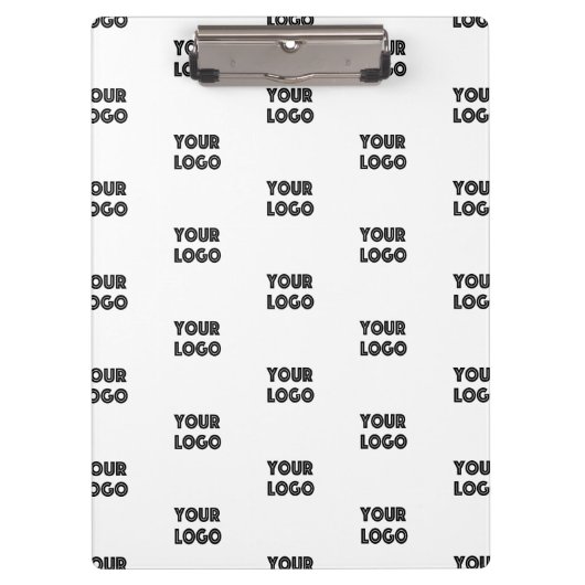 Uw Logo eenvoudige herhalende Logo | wit Klembord (Voorkant)