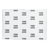 Uw Logo eenvoudige herhalende Logo | wit Kussensloop (Achterkant)