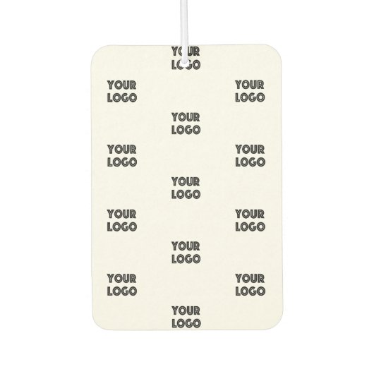 Uw Logo eenvoudige herhalende Logo | wit Luchtverfrisser (Voorkant)