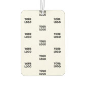 Uw Logo eenvoudige herhalende Logo | wit Luchtverfrisser (Achterkant)