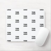 Uw Logo eenvoudige herhalende Logo | wit Muismat (Met muis)