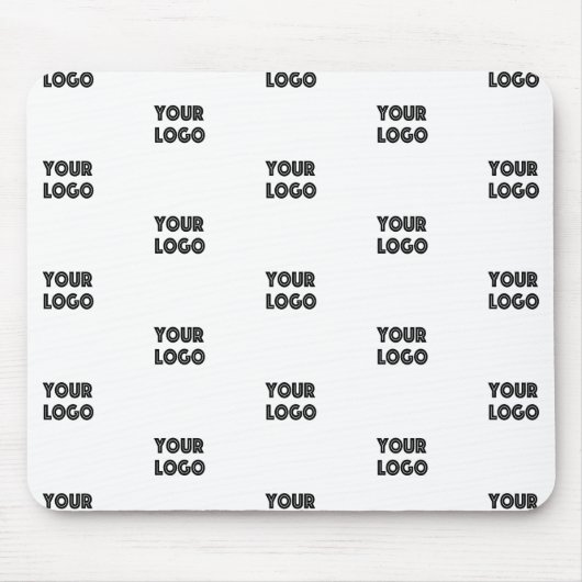 Uw Logo eenvoudige herhalende Logo | wit Muismat (Voorkant)