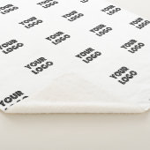 Uw Logo eenvoudige herhalende Logo | wit Sherpa Deken (3/4)