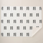 Uw Logo eenvoudige herhalende Logo | wit Sherpa Deken (Voorkant (horizontaal))