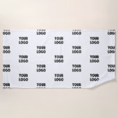 Uw Logo eenvoudige herhalende Logo | wit Strandlaken (Voorkant)