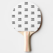 Uw Logo eenvoudige herhalende Logo | wit Tafeltennisbatje (Achterkant)