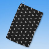 Uw Logo eenvoudige herhalende Logo | Zwart Golfhanddoek