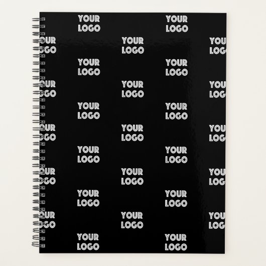 Uw Logo eenvoudige herhalende Logo | Zwart Planner (Voorkant)