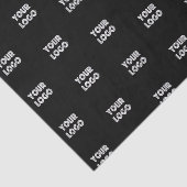 Uw Logo eenvoudige herhalende Logo | Zwart Tissuepapier (Detail)