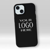 Uw Logo | Eenvoudige Logo vervanging donkergrijs iPhone 15 Case