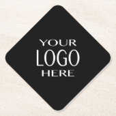 Uw Logo | Eenvoudige Logo-vervanging Kartonnen Onderzetters (Voorkant)