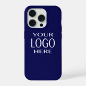 Uw Logo | Eenvoudige Logo vervanging Navy Blue iPhone Hoesje (Achterkant)