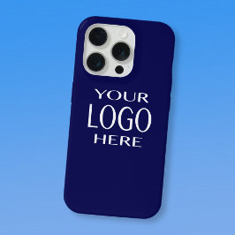 Uw Logo | Eenvoudige Logo vervanging Navy Blue iPhone 15 Pro Case