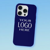 Uw Logo | Eenvoudige Logo vervanging Navy Blue iPhone Hoesje