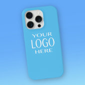 Uw Logo | Eenvoudige Logo vervanging Sky Blue iPhone Hoesje