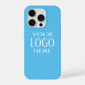 Uw Logo | Eenvoudige Logo vervanging Sky Blue iPhone Hoesje (Achterkant)