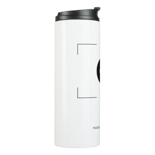 Uw logo eenvoudige moderne zakelijke onderneming thermosbeker (Gedraaid links)