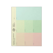 Uw Logo eenvoudige pastel, niet-gedateerd weekblad Notitieblok (Linkerzijde)