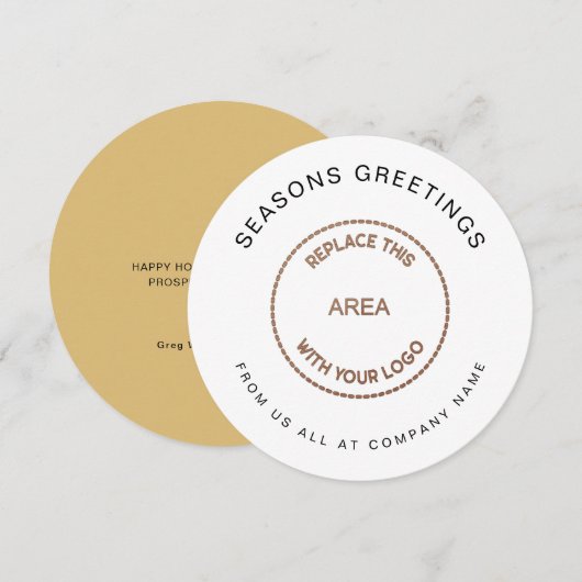 Uw Logo Eenvoudige Zakelijke Kerstcirculaire Feestdagenkaart (Voorkant / Achterkant)