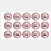 Uw Logo | Elegant Faux Roos Gold Waterdicht Labels (Vel)