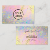 uw logo elegant opaal visitekaartje (Voorkant / Achterkant)