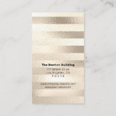 Uw Logo Elegant Professional Platinum Stripped 3 Visitekaartje (Achterkant)