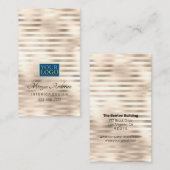 Uw Logo, elegant, professioneel platina gestript Visitekaartje (Voorkant / Achterkant)