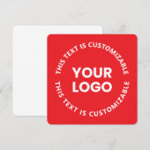 Uw logo/elke geüploade afbeelding en cirkelvormige notitiekaartje (Voorkant / Achterkant)