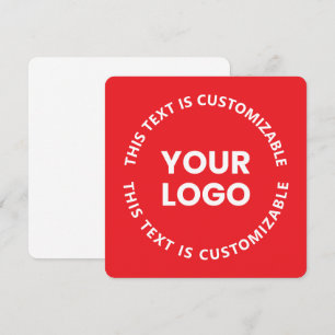 Uw logo/elke geüploade afbeelding en cirkelvormige notitiekaartje