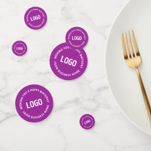 Uw Logo en aangepaste tekst   Gelukkige verjaardag Confetti