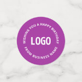 Uw Logo en aangepaste tekst | Gelukkige verjaardag Confetti (Kleine voorkant)