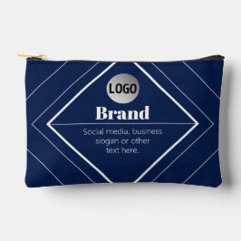 Uw logo en aanpasbaar modern ontwerp | Marineblauw Etui