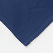 Uw logo en aanpasbaar modern ontwerp | Marineblauw Fleece Deken (Hoek)