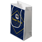 Uw logo en aanpasbare ontwerpsjabloon klein cadeauzakje (Achterkant Gekanteld)