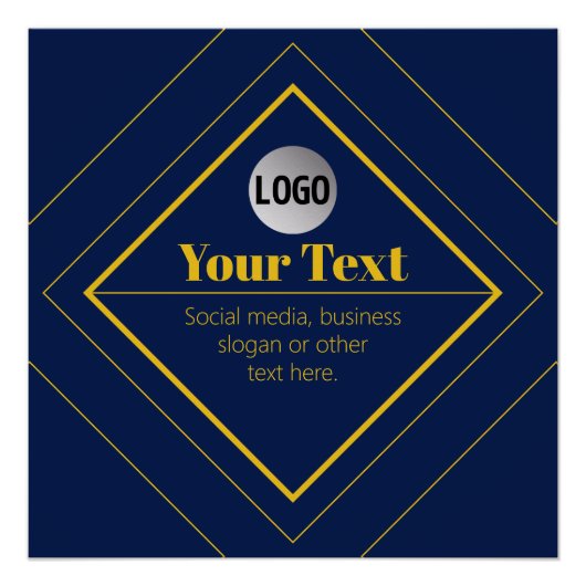 Uw logo en aanpasbare ontwerpsjabloon perfect poster (Voorkant)