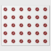 Uw logo en aanpasbare tekst | Diep rood/DIY kleur Cadeaupapier (Vlak)