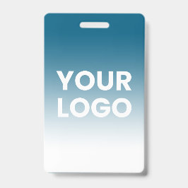 Uw logo en bewerkbare achtergrondkleurgradiënt  badge