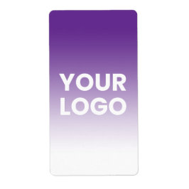Uw logo en bewerkbare achtergrondkleurgradiënt  etiket
