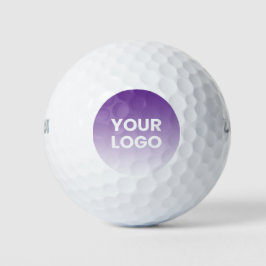 Uw logo en bewerkbare achtergrondkleurgradiënt  golfballen